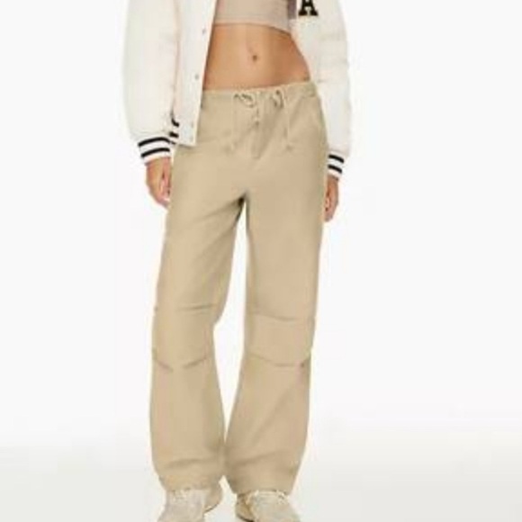 TNA Pants - TNA Cache Cargo Pant Parachute Khaki Tan 100% Cotton Size Small
